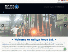 Tablet Screenshot of adityaforge.com
